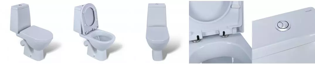 Унитаз компакт «Cersanit» Granta 031 белый с сиденьем дюропласт с микролифтом белый