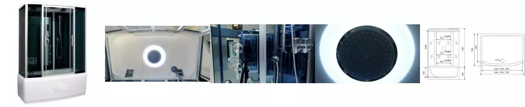 Душевой бокс «Timo» Standart T-1140 140/88 с ванной тонированный/чёрный-зеркальный с гидромассажем и электрикой Душевой бокс «Timo» Standart T-1140 140/88 с ванной тонированный/чёрный-зеркальный с гидромассажем и электрикой