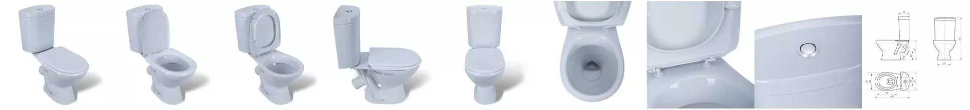 Унитаз компакт «Cersanit» Mito Best 031 белый с сиденьем полипропилен белый