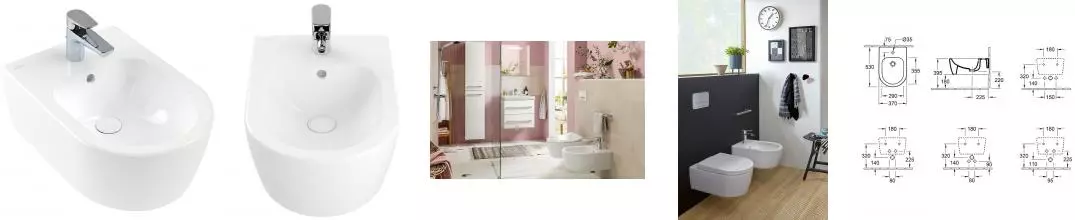 Подвесное биде «Villeroy & Boch» Avento 54050001 белое