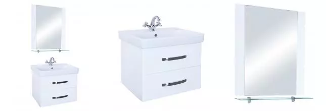 Мебель для ванной подвесная «Bellezza» Рокко 70 Н белая