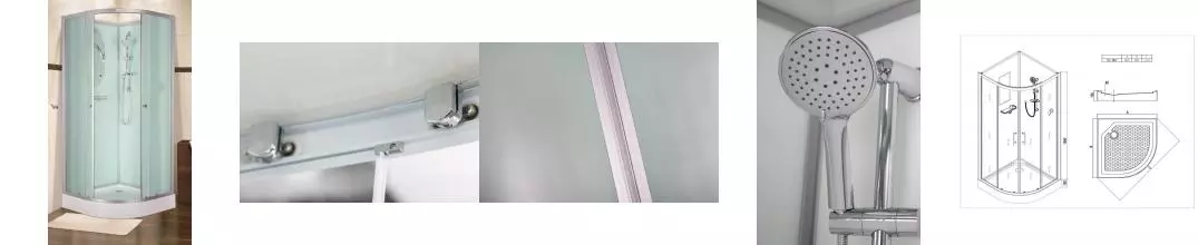 Душевая кабина «Esbano» EST-80С 80/80 низкий поддон матовая/белая без крыши