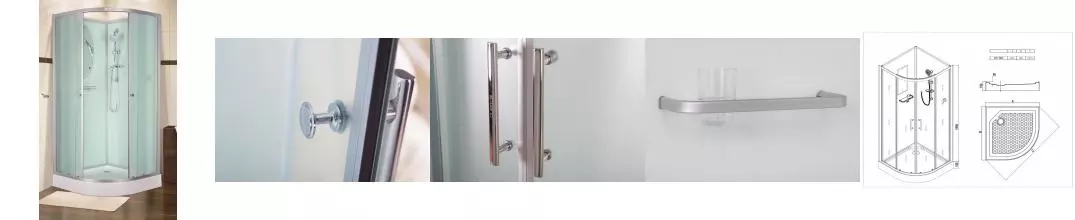 Душевая кабина «Esbano» EST-90С 90/90 низкий поддон матовая/белая без крыши