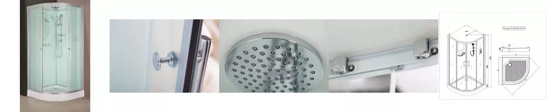 Душевая кабина «Esbano» EST-90СR 90/90 низкий поддон матовая/белая