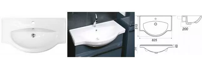 Раковина «Sanita Luxe» Classic 80 WB.FN/Classic/80-C/WHT.G/S1 фаянсовая белая