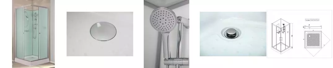 Душевая кабина «Esbano» EST-90CK 90/90 низкий поддон матовая/белая без крыши