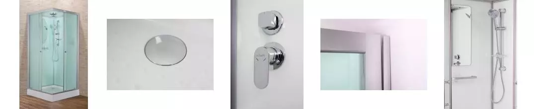 Душевая кабина «Esbano» EST-90CKR 90/90 низкий поддон матовая/белая