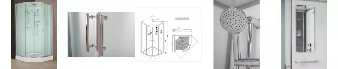 Душевая кабина «Esbano» EST-100CR 100/100 низкий поддон матовая/белая