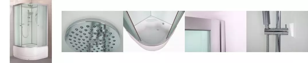 Душевая кабина «Esbano» EST-100CRB 100/100 высокий поддон матовая/белая