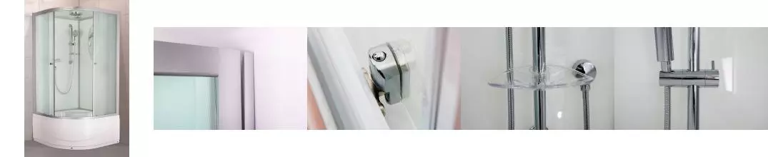 Душевая кабина «Esbano» EST-110CRB 110/110 высокий поддон матовая/белая