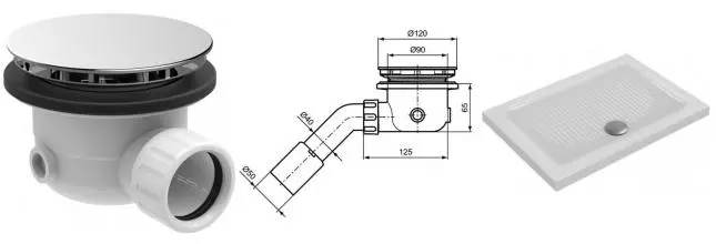 Сифон для поддона «Ideal Standard» Connect T8520AA хром с пробкой