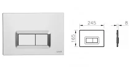 Кнопка смыва «Vitra» Loop R 740-0680 глянцевый хром