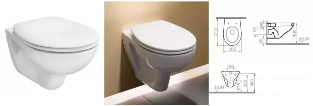 Подвесной унитаз «Vitra» Arkitekt 6107B003-0075 белый без сиденья Подвесной унитаз «Vitra» Arkitekt 6107B003-0075 белый без сиденья