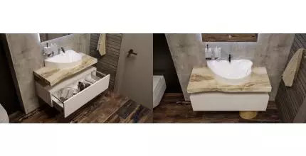 Столешница Felay 100 Натуральное дерево (в комплекте 2 кронштейна) · Velvex, stFEL.100-71