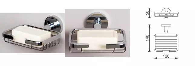 Мыльница «Aquanet» 3611 на стену хром