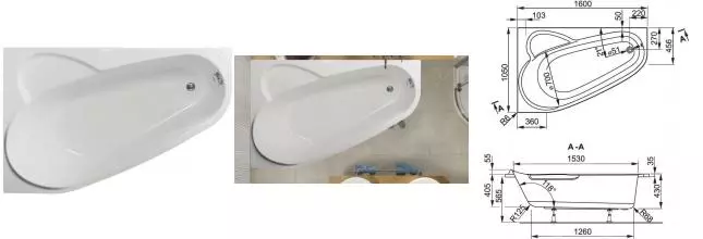 Ванна акриловая «Vagnerplast» Selena 160/105 VPBA163SEL3LX-04 без опор без сифона белая левая Ванна акриловая «Vagnerplast» Selena 160/105 VPBA163SEL3LX-04 без опор без сифона белая левая
