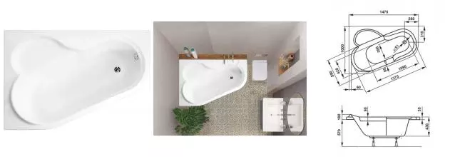 Ванна акриловая «Vagnerplast» Selena 147/100 (VPBA141SEL3LE-04) без опор без сифона белая левая Ванна акриловая «Vagnerplast» Selena 147/100 (VPBA141SEL3LE-04) без опор без сифона белая левая