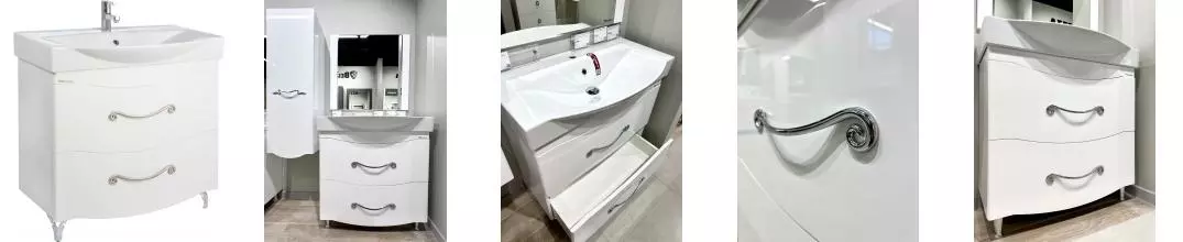 Тумба с раковиной «Bellezza» Сесилия 85 (Элвис 85) белая