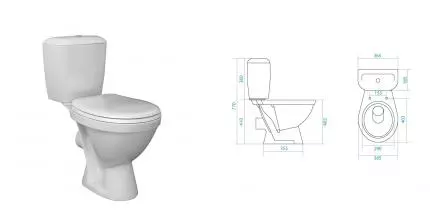 SANTEK Компакт "ПАЛЛАДА" с 2-реж. арм.+ сид. полипроп. ПП · Santek, 1.WH30.2.371