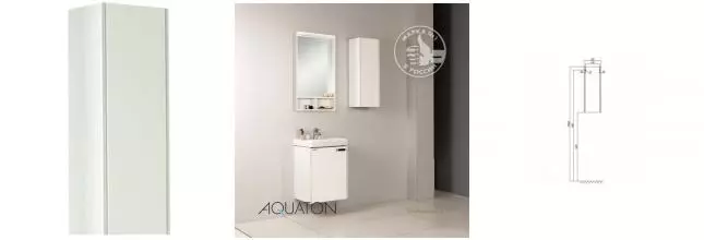 Подвесной шкаф «Aquaton» Йорк 30 подвесной белый/выбеленное дерево правый