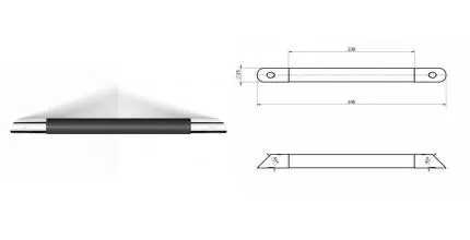 Поручень «Black & White» SN-1155 на стену хром Поручень «Black & White» SN-1155 на стену хром