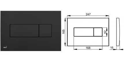 Кнопка смыва «AlcaPlast» M378 черная