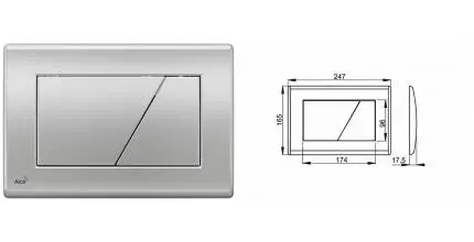 Кнопка смыва «AlcaPlast» M172 хром матовый