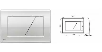 Кнопка смыва «AlcaPlast» M171 хром глянец