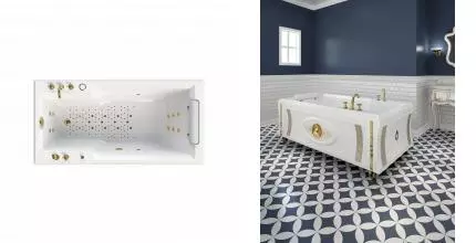 Ванна акриловая «Radomir» Русильон 180/90 с каркасом без сифона бронза Ванна акриловая «Radomir» Русильон 180/90 с каркасом без сифона бронза