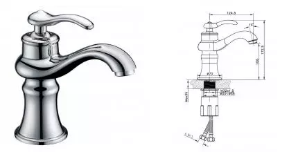 Смеситель для раковины «Radomir» Чайник хром
