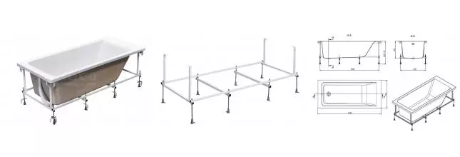 Монтажный комплект «Roca» Easy 170/70 со сливом-переливом Монтажный комплект «Roca» Easy 170/70 со сливом-переливом