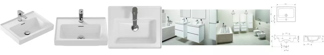 Раковина «Cersanit» Crea 50 белая Раковина «Cersanit» Crea 50 белая