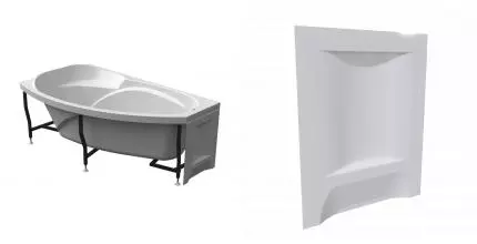 Торцевой экран под ванну «Radomir» София белый правый