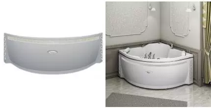 Экран под ванну «Radomir» Сорренто 130/130 Кристаллы Swarovski/Арт-мозаика