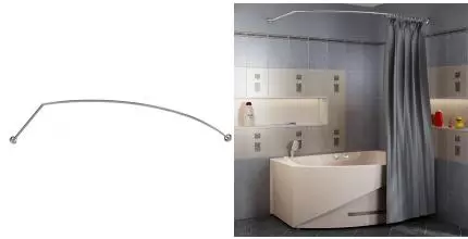 Карниз для ванной «Radomir» Монти на стену хром