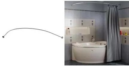 Карниз для ванной «Radomir» Амелия на стену хром