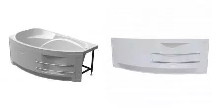 Экран под ванну «Radomir» София с полотенцедержателем белый левый