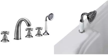 Смеситель на борт ванны «Radomir» Лонг хром