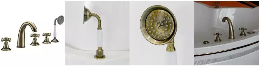 Смеситель на борт ванны «Radomir» Лонг бронза