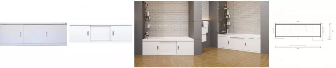 Экран под ванну «Onika» Монако Эконом 170 белый Экран под ванну «Onika» Монако Эконом 170 белый