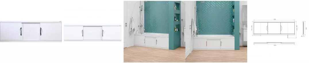 Экран под ванну «Onika» Лагуна Эконом 150 белый