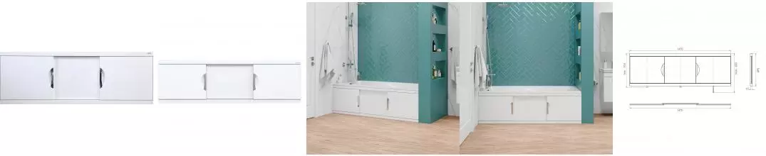 Экран под ванну «Onika» Лагуна Эконом 170 белый Экран под ванну «Onika» Лагуна Эконом 170 белый