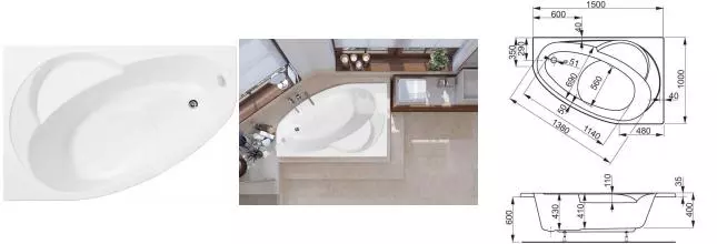 Ванна акриловая «Vagnerplast» Flora 150/100 VPBA151FLA3LX-04 без опор без сифона белая левая Ванна акриловая «Vagnerplast» Flora 150/100 VPBA151FLA3LX-04 без опор без сифона белая левая