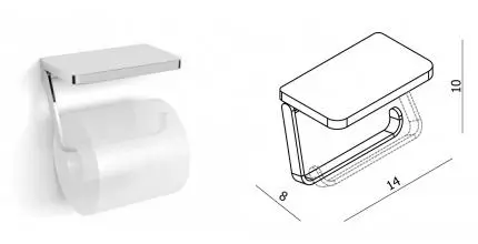 Держатель для туалетной бумаги «Langberger» Accessories 35041B на стену хром