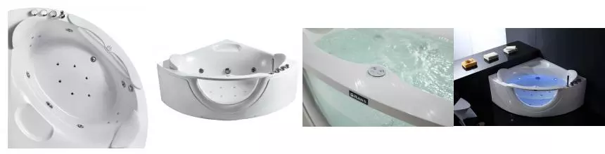 Гидромассажная ванна акриловая «Orans» BT-65103 A 140/140 с каркасом с сифоном белая