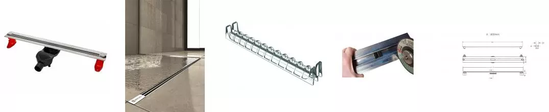 Душевой лоток «Berges Wasserhaus» Super Slim 800 090154 боковой выпуск матовый хром 