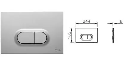 Кнопка смыва «Vitra» Loop 740-0940 сталь