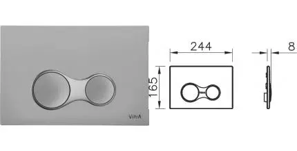 Кнопка смыва «Vitra» Loop Sirius 740-0486 хром матовый Кнопка смыва «Vitra» Loop Sirius 740-0486 хром матовый