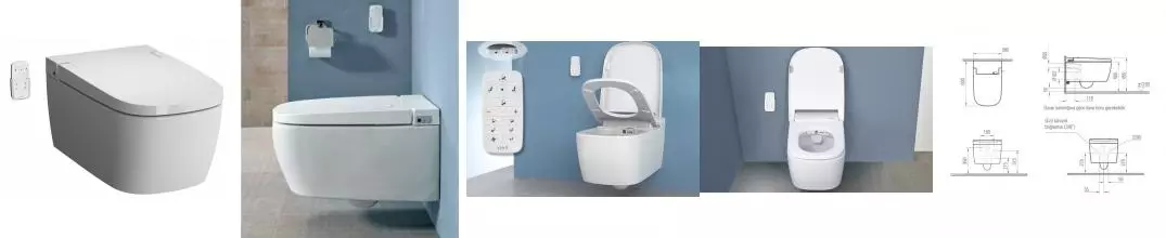 Подвесной унитаз безободковый «Vitra» V-Care Basic 5674B003-6103 интеллектуальный белый с сиденьем дюропласт с микролифтом белое Подвесной унитаз безободковый «Vitra» V-Care Basic 5674B003-6103 интеллектуальный белый с сиденьем дюропласт с микролифтом белое