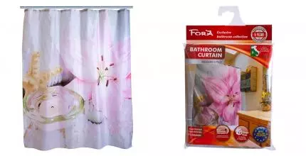 Штора для ванной «Fora» Белая орхидея 200/180